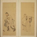 内海元孝「李白・陶淵明大酔図」