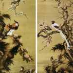 宋紫石「紅梅双鳥・白梅鴛鴦図」