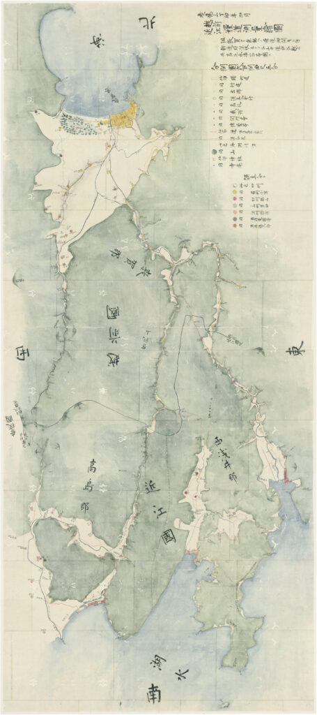 越前近江糧道測量絵図（高樹文庫所蔵、射水市新湊博物館保管）