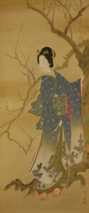 山本光一　梅花立美人図